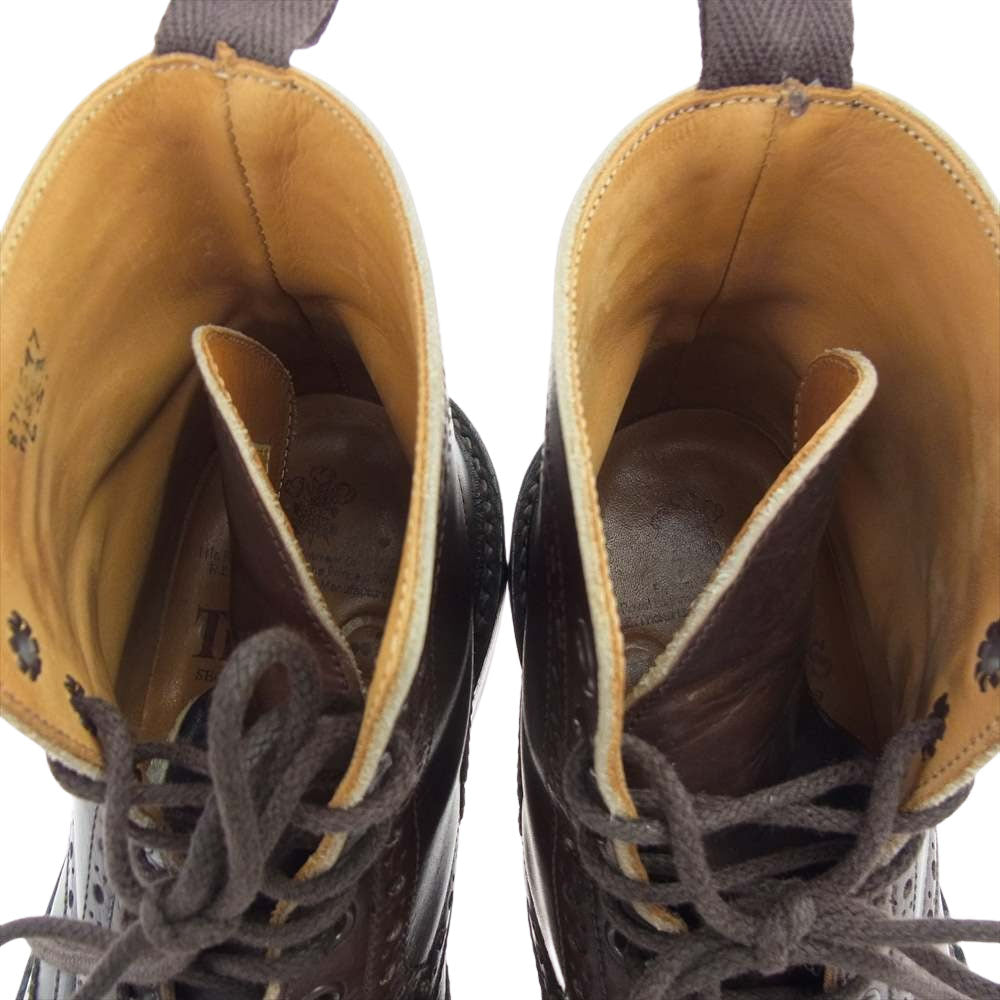 Tricker's トリッカーズ M2508 ウイングチップ カントリー ブーツ レースアップ ブーツ ダークブラウン系 3 1/2【中古】