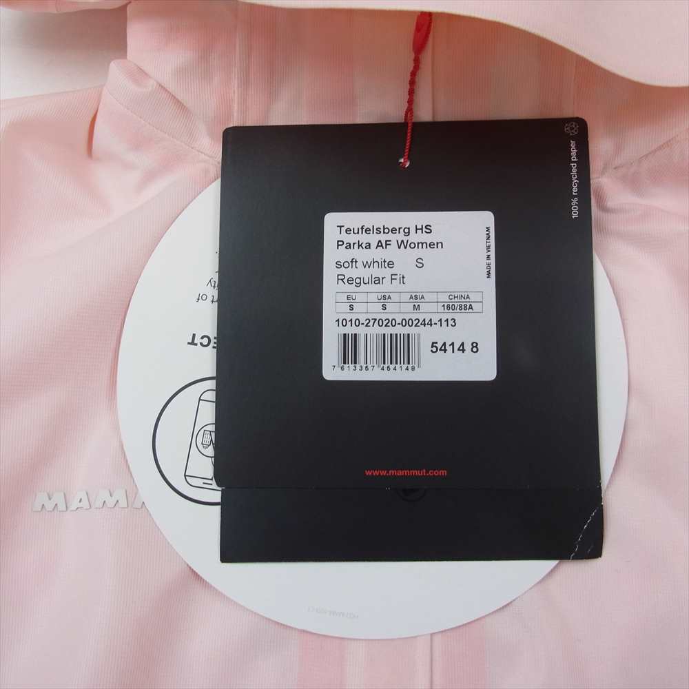Mammut マムート 1010-26950 Teufelsberg HS Parka トイフェルスベルク パーカー ホワイト系 オレンジ系 M【新古品】【未使用】【中古】