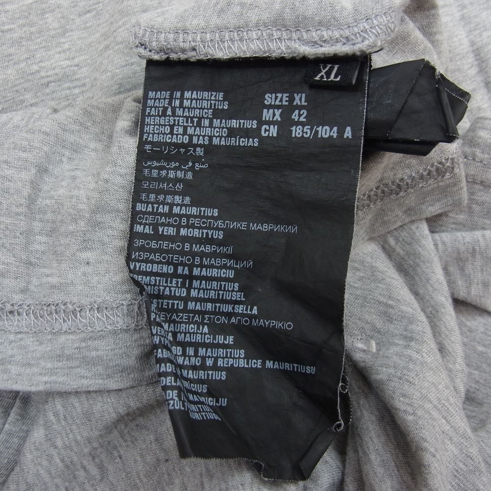 PRADA プラダ 三角タグ Vネック 半袖カットソー グレー系 XL【中古