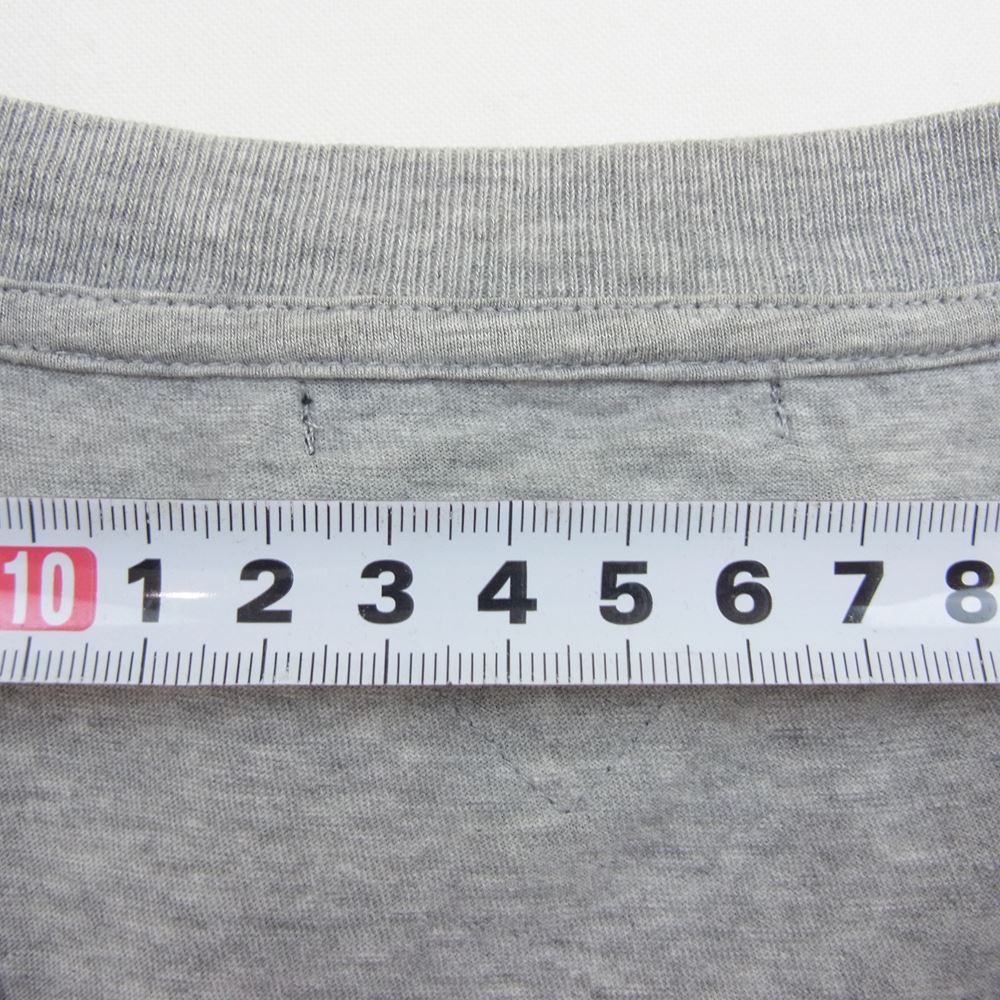 PRADA プラダ 三角タグ Vネック 半袖カットソー グレー系 XL【中古】