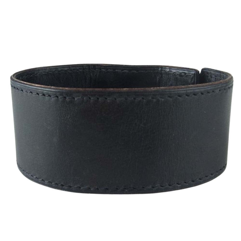 HERMES エルメス アルテミス トゥアレグ レザー ブレスレット □D刻印 ブラック系【中古】