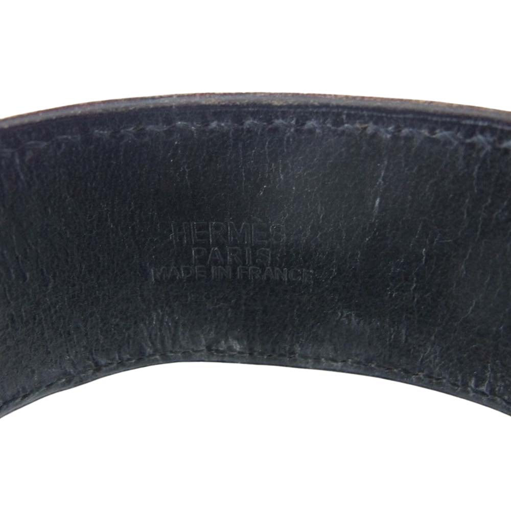 HERMES エルメス アルテミス トゥアレグ レザー ブレスレット □D刻印 ブラック系【中古】