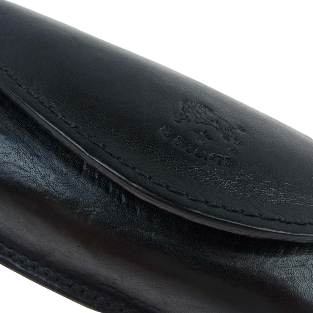 IL BISONTE イルビゾンテ レザー メガネケース ブラック系【中古】