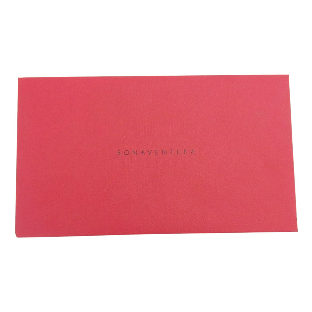 ボナベンチュラ クロコ ロング L字ジップ ウォレット ブラック系【美品】【中古】