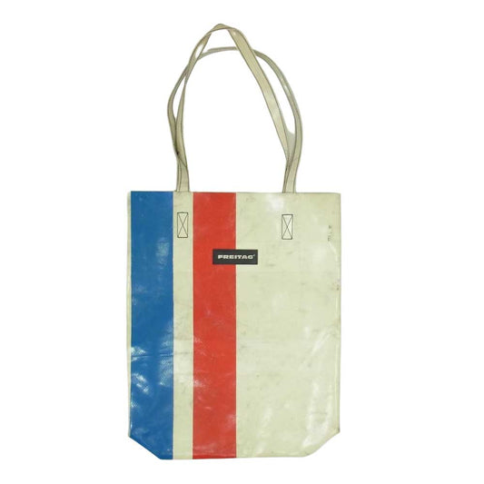 FREITAG フライターグ トート バッグ ブルー×ホワイト×レッド オフホワイト系【中古】