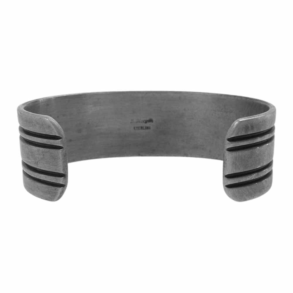 ブルースモーガン 145mm スタンプワーク バングル Sterling Silver ナバホ族 シルバー系【中古】
