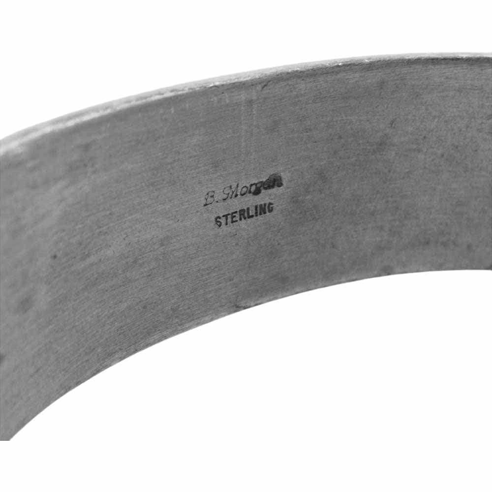 ブルースモーガン 145mm スタンプワーク バングル Sterling Silver ナバホ族 シルバー系【中古】