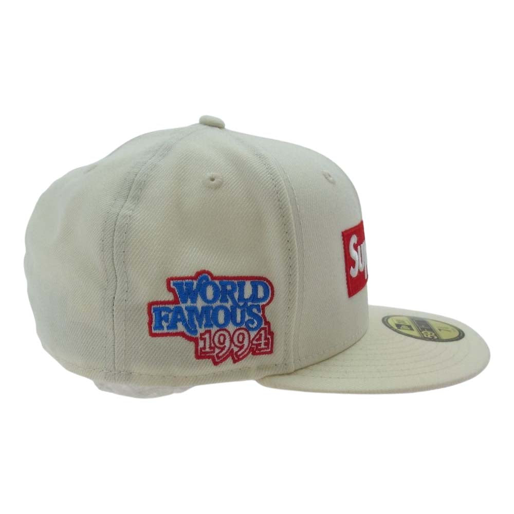 Supreme シュプリーム 20AW World Famous Box Logo New Era Cap ニューエラ ボックスロゴ キャップ オフホワイト系 7 5/8【中古】
