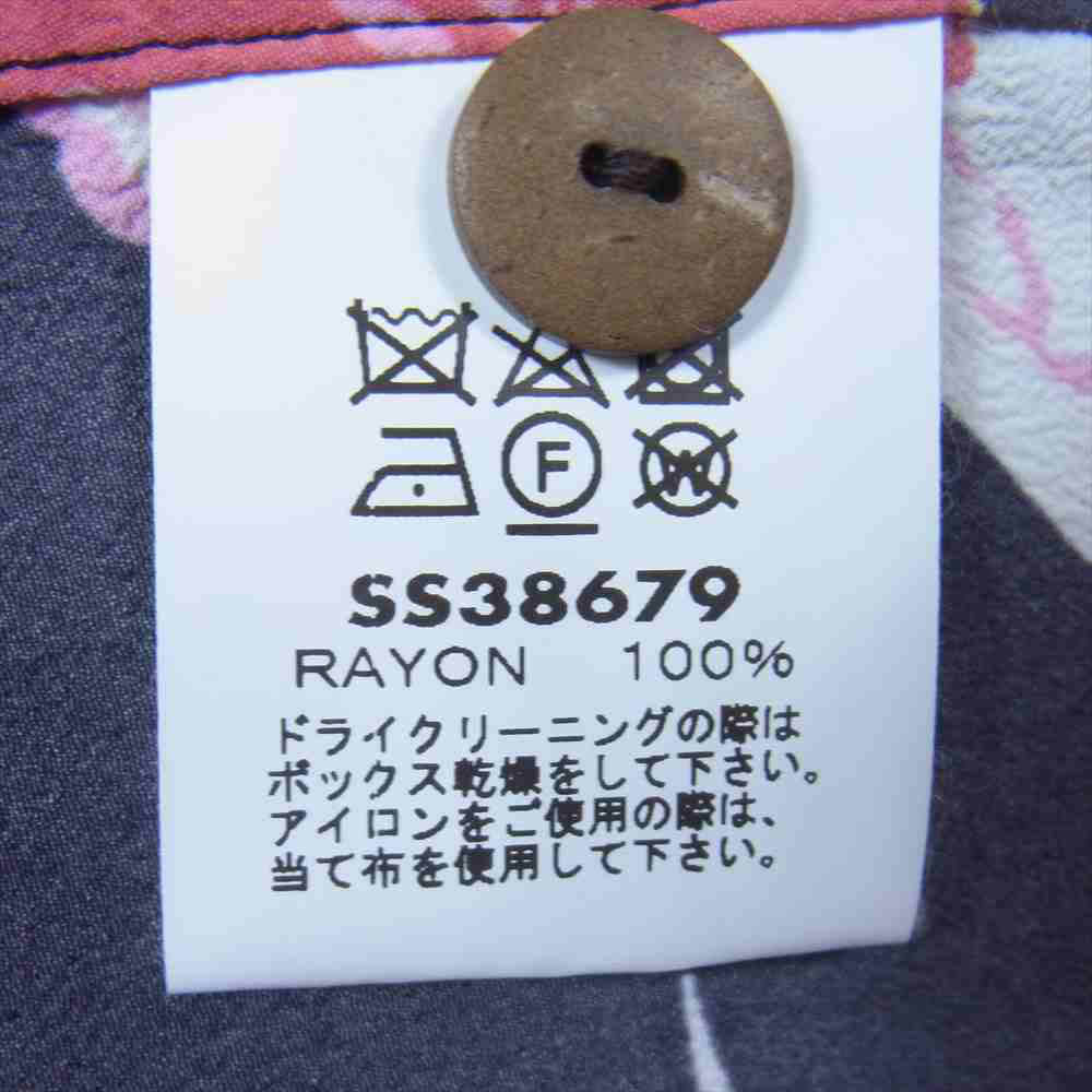 東洋エンタープライズ SS38679 SUN SURF サンサーフ スペシャル エディション 鶴 アロハ 半袖 シャツ THE CRY OF CRANE パープル系 L【美品】【中古】