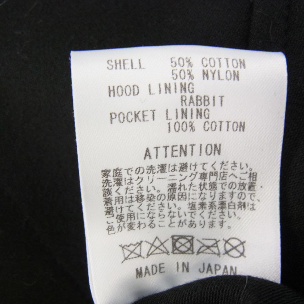 RUDE GALLERY ルードギャラリー 68948-3 Rabbit Fur Sherpa Warm Down Coat Jacket ラビット ファー シェルパ ウォーム パーカ ダウン コート ブラック系 3【美品】【中古】