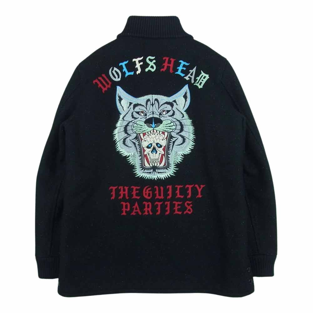 WACKO MARIA ワコマリア 15AW 15FW-WMO-CO11 WOLF'S HEAD ウルフズヘッド CAR CLUB JACKET カー クラブ ジャケット ブラック系 M【美品】【中古】