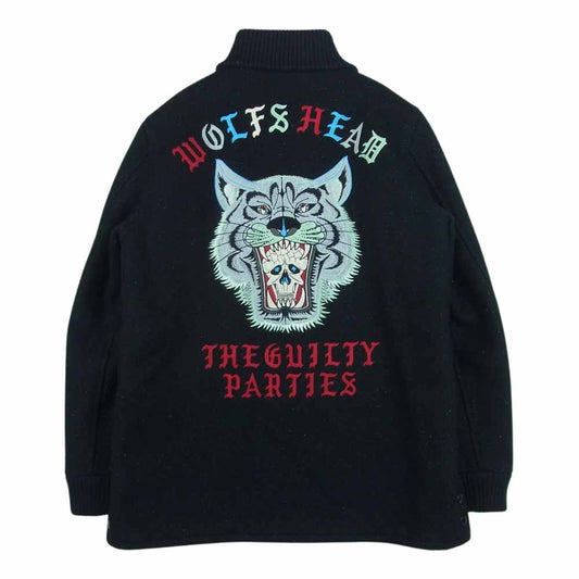 WACKO MARIA ワコマリア 15AW 15FW-WMO-CO11 WOLF'S HEAD ウルフズヘッド CAR CLUB JACKET カー クラブ ジャケット ブラック系 M【美品】【中古】