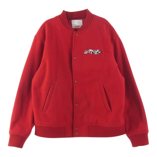 Supreme シュプリーム 19AW Delta Logo Varsity Jacket デルタ ロゴ バーシティ ジャケット レッド系 XL【中古】