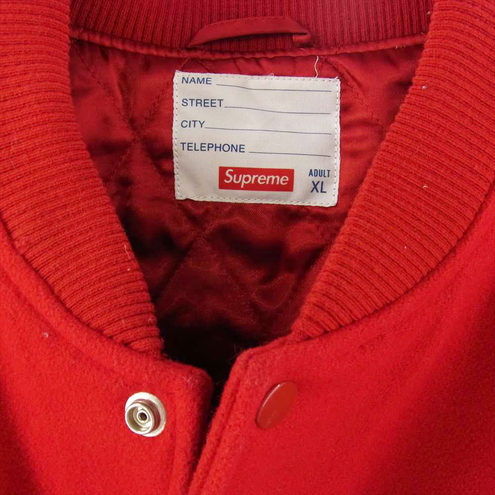 Supreme シュプリーム 19AW Delta Logo Varsity Jacket デルタ ロゴ バーシティ ジャケット レッド系 XL【中古】