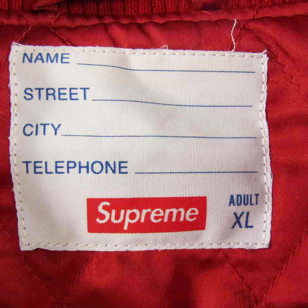 Supreme シュプリーム 19AW Delta Logo Varsity Jacket デルタ ロゴ バーシティ ジャケット レッド系 XL【中古】