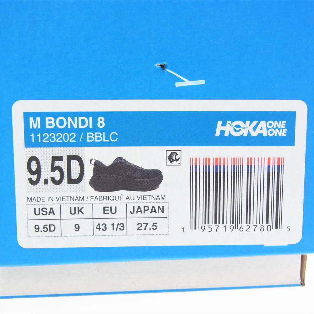 HOKA ONE ONE ホカ オネオネ 1123202-BBLC  BONDAI 8 ボンダイ8 スニーカー ブラック系 27.5cm【新古品】【未使用】【中古】
