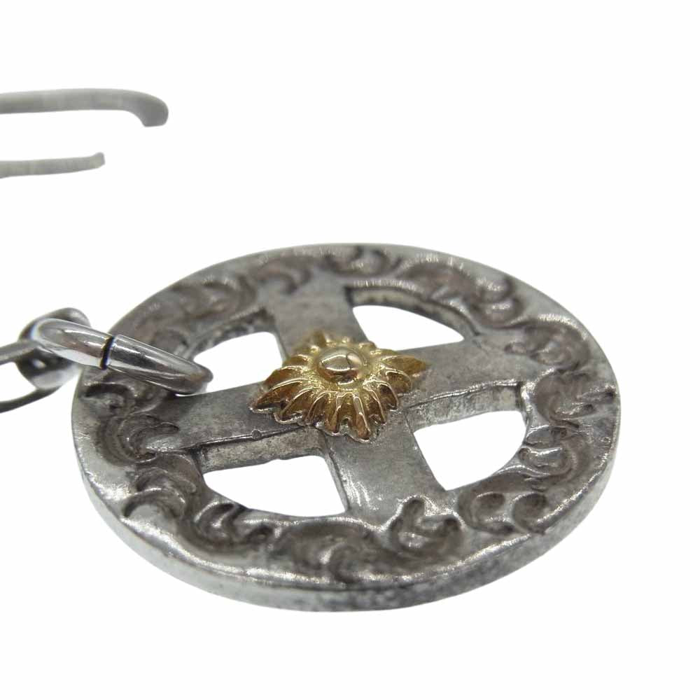 ARIZONA FREEDOM アリゾナフリーダム K18 太陽神 ホイール プレート イーグルフック チェーン ネックレス SV925 チェーン39cn 【中古】