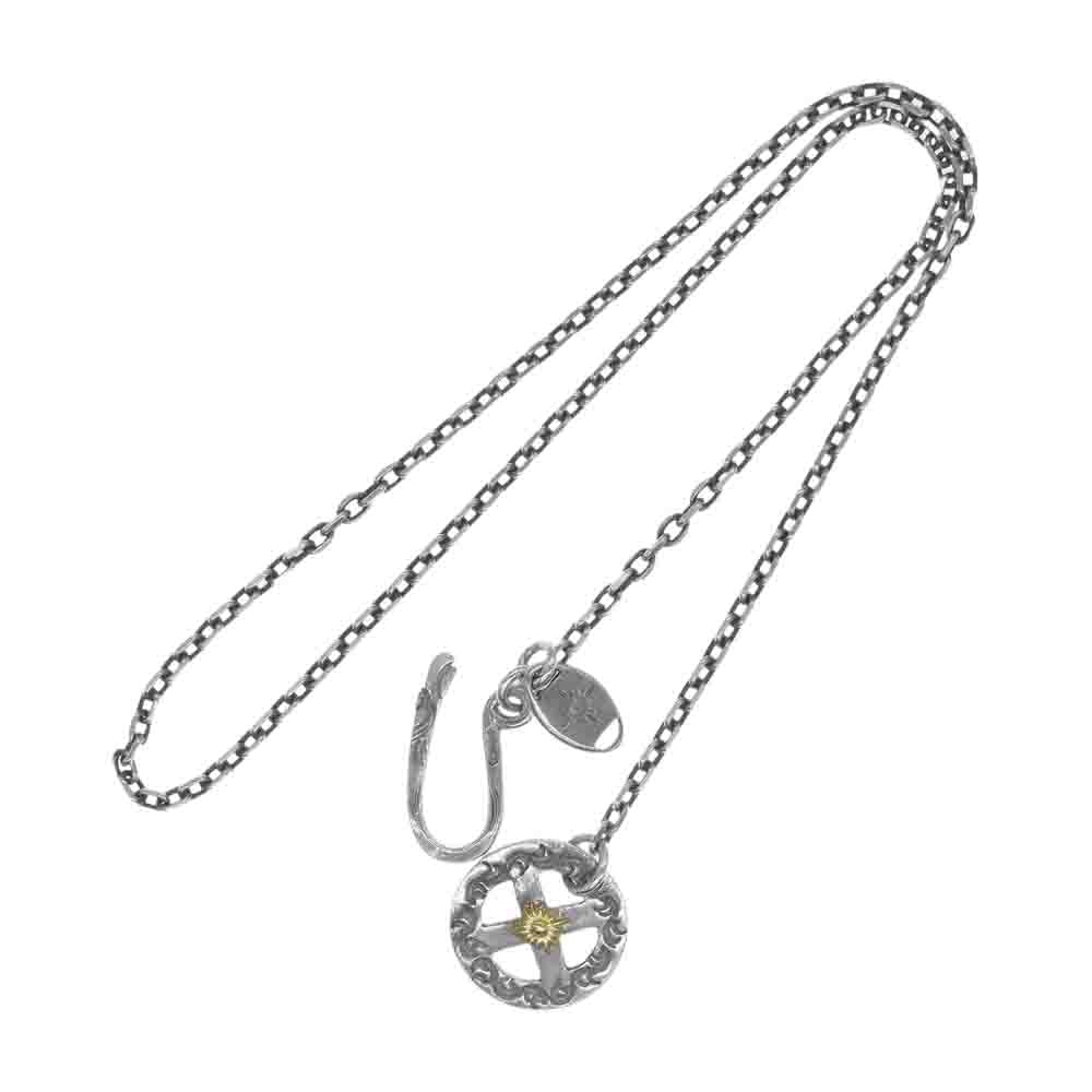 ARIZONA FREEDOM アリゾナフリーダム K18 太陽神 ホイール プレート イーグルフック チェーン ネックレス SV925 チェーン39cn 【中古】