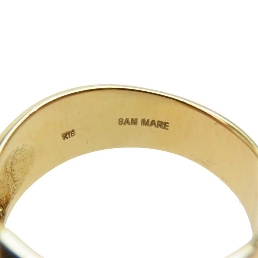 サンメイア One Wave Ring K18 リング 11号 ゴールド系【中古】