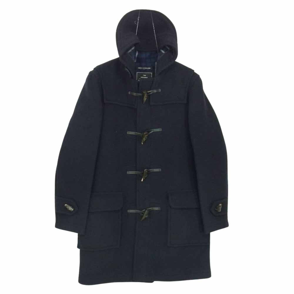 Gloverall グローバーオール 裏地 チェック ダッフルコート ネイビー系 M【美品】【中古】