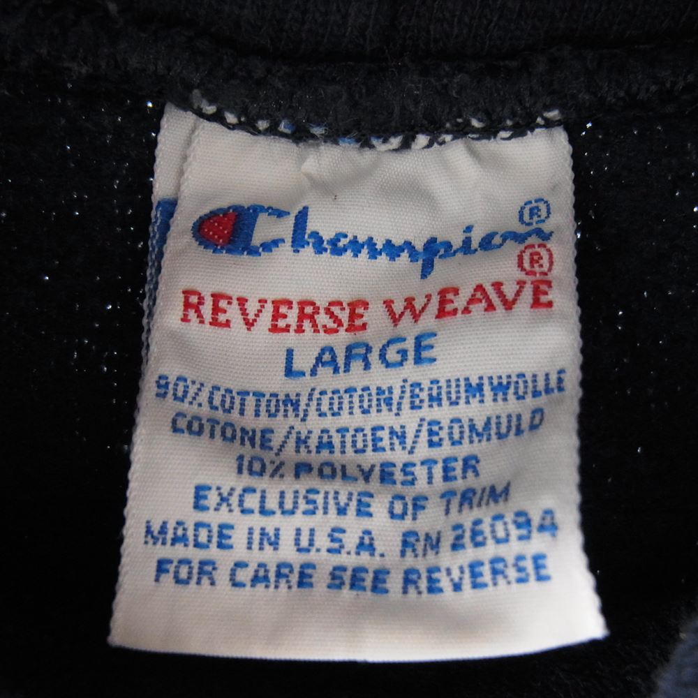 Champion チャンピオン 90s USA製 ビンテージ 刺繍タグ REVERSE WEAVE リバースウィーブ スウェットパーカー ネイビー系【中古】