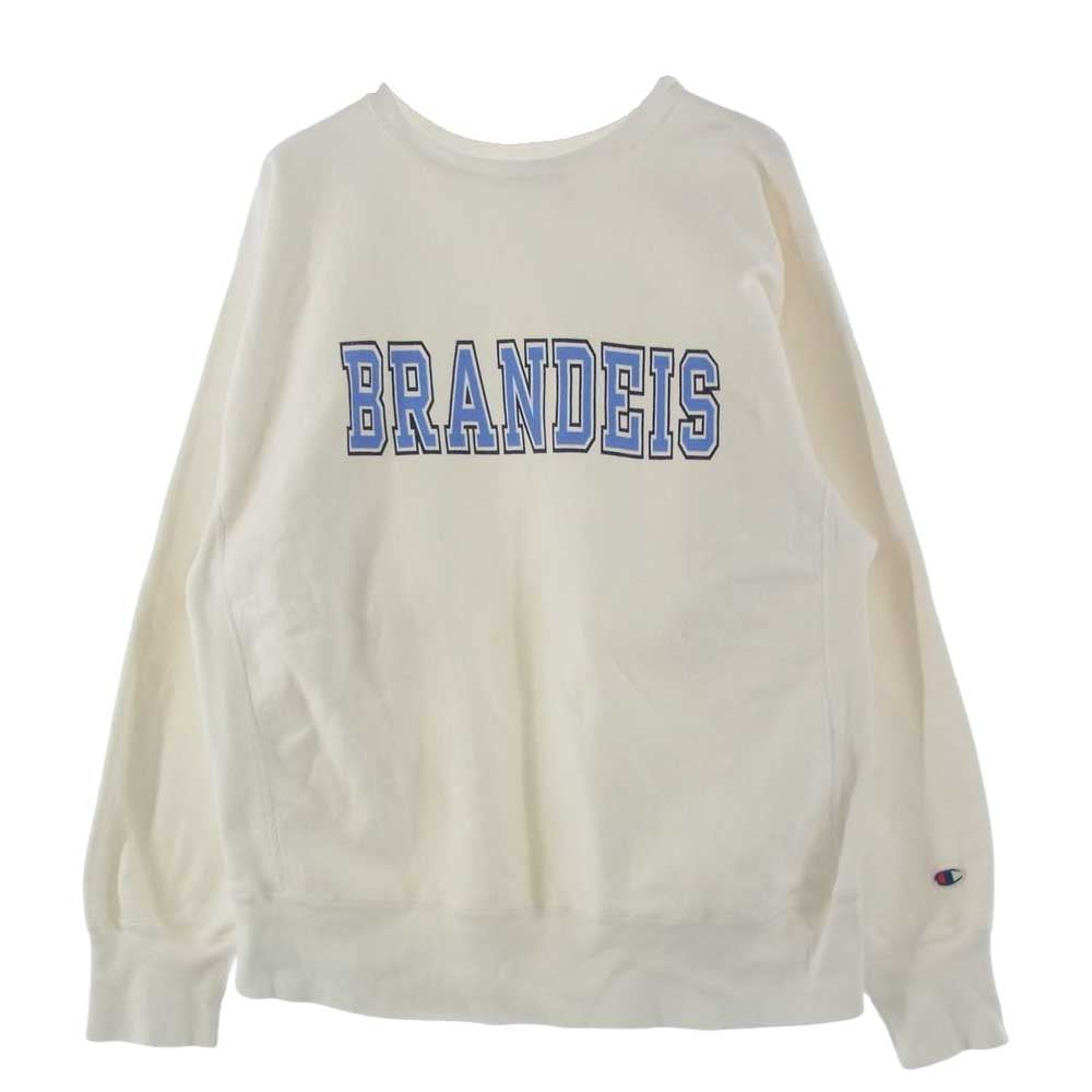 Champion チャンピオン 80s USA製 ビンテージ REVERSE WEAVE リバースウィーブ トリコタグ カレッジ ロゴ スウェット ホワイト系 ブルー系【中古】
