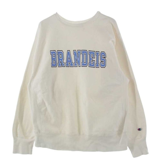 Champion チャンピオン 80s USA製 ビンテージ REVERSE WEAVE リバースウィーブ トリコタグ カレッジ ロゴ スウェット ホワイト系 ブルー系【中古】