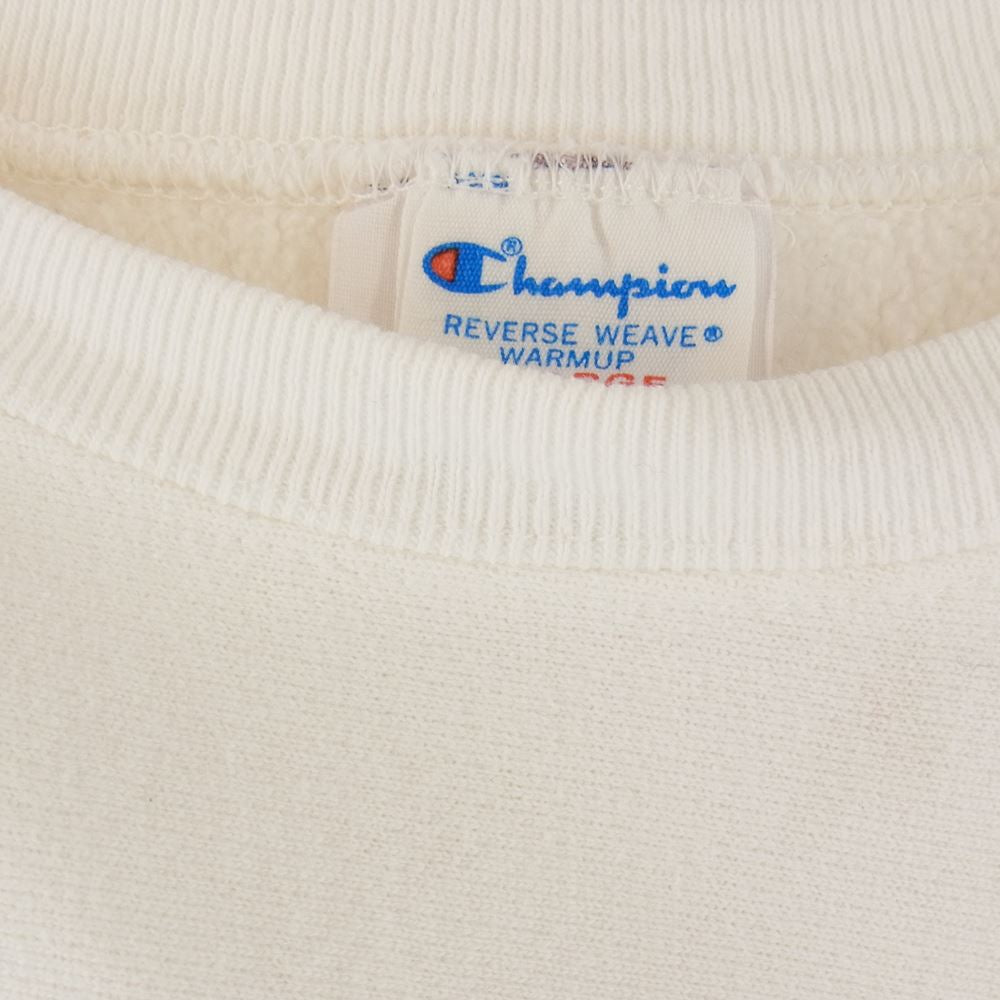 Champion チャンピオン 80s USA製 ビンテージ REVERSE WEAVE リバースウィーブ トリコタグ カレッジ ロゴ スウェット ホワイト系 ブルー系【中古】