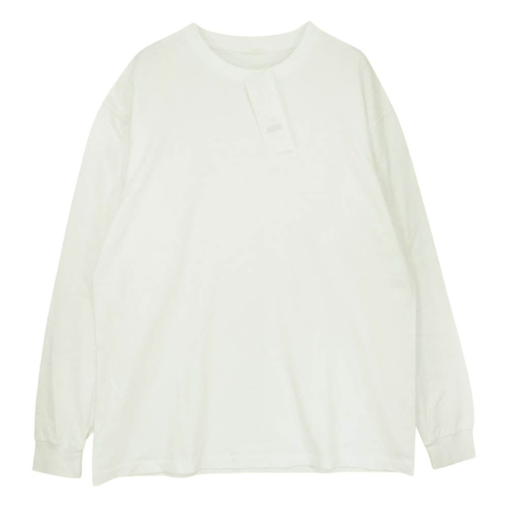 COMOLI コモリ 21SS T01-05004 空紡天竺 クルーネック 長袖 Tシャツ ホワイト系 3【中古】