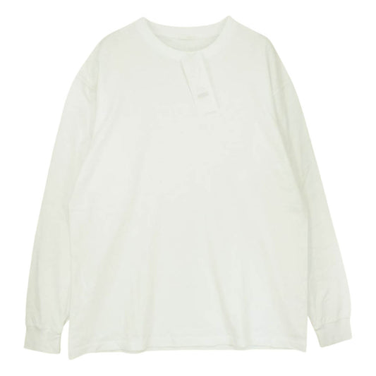 COMOLI コモリ 21SS T01-05004 空紡天竺 クルーネック 長袖 Tシャツ ホワイト系 3【中古】