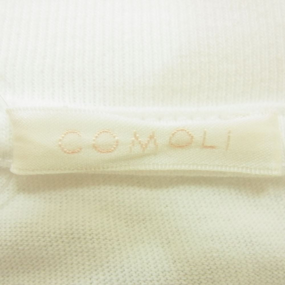 COMOLI コモリ 21SS T01-05004 空紡天竺 クルーネック 長袖 Tシャツ ホワイト系 3【中古】