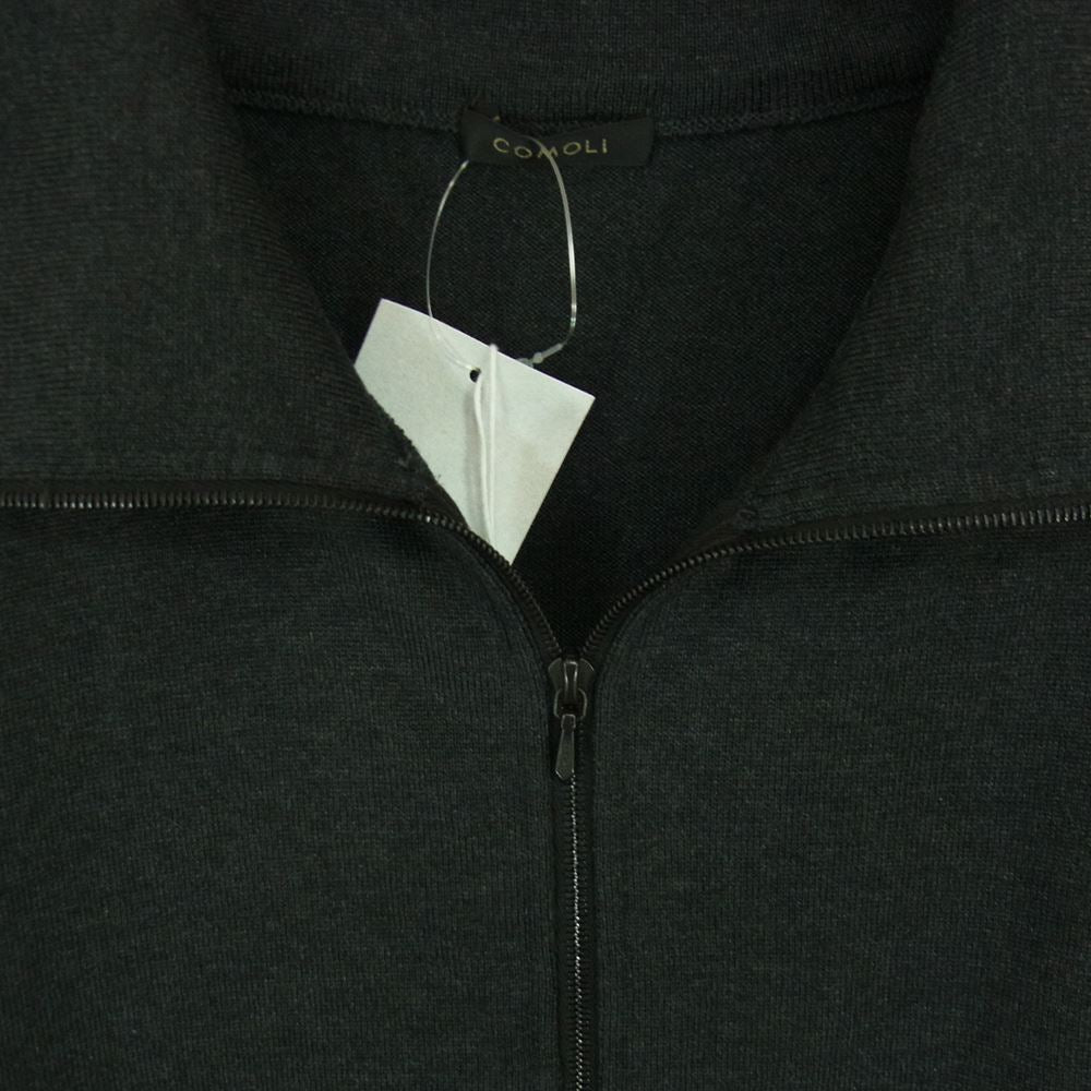 COMOLI コモリ 22SS V01-06007 シルク トラック ニット ジャケット charcoal チャコール チャコール系 3【美品】【中古】