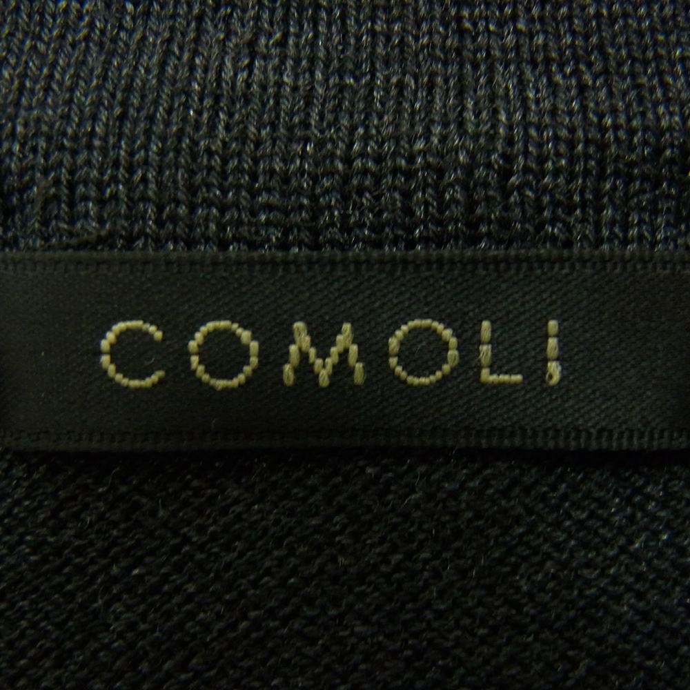 COMOLI コモリ 22SS V01-06007 シルク トラック ニット ジャケット charcoal チャコール チャコール系 3【美品】【中古】