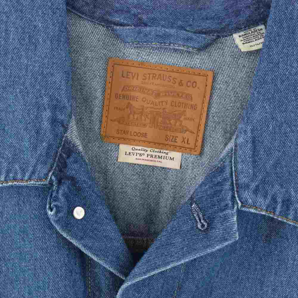 Levi's リーバイス  STAY LOOSE デニム トラッカージャケット ネイビー系 ブルー系 XL【中古】