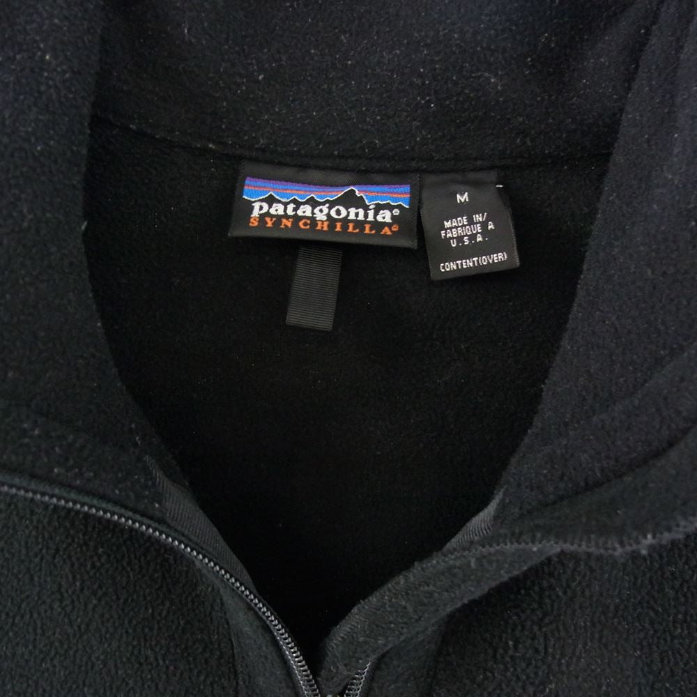 patagonia パタゴニア 25322 USA製 SYNCHILLA シンチラ ジャケット フリースジャケット ブラック系 M【中古】
