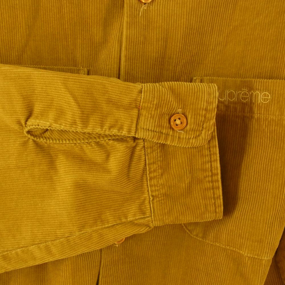 Supreme シュプリーム Corduroy Shirt コーデュロイ 長袖 シャツ イエロー系 M【中古】