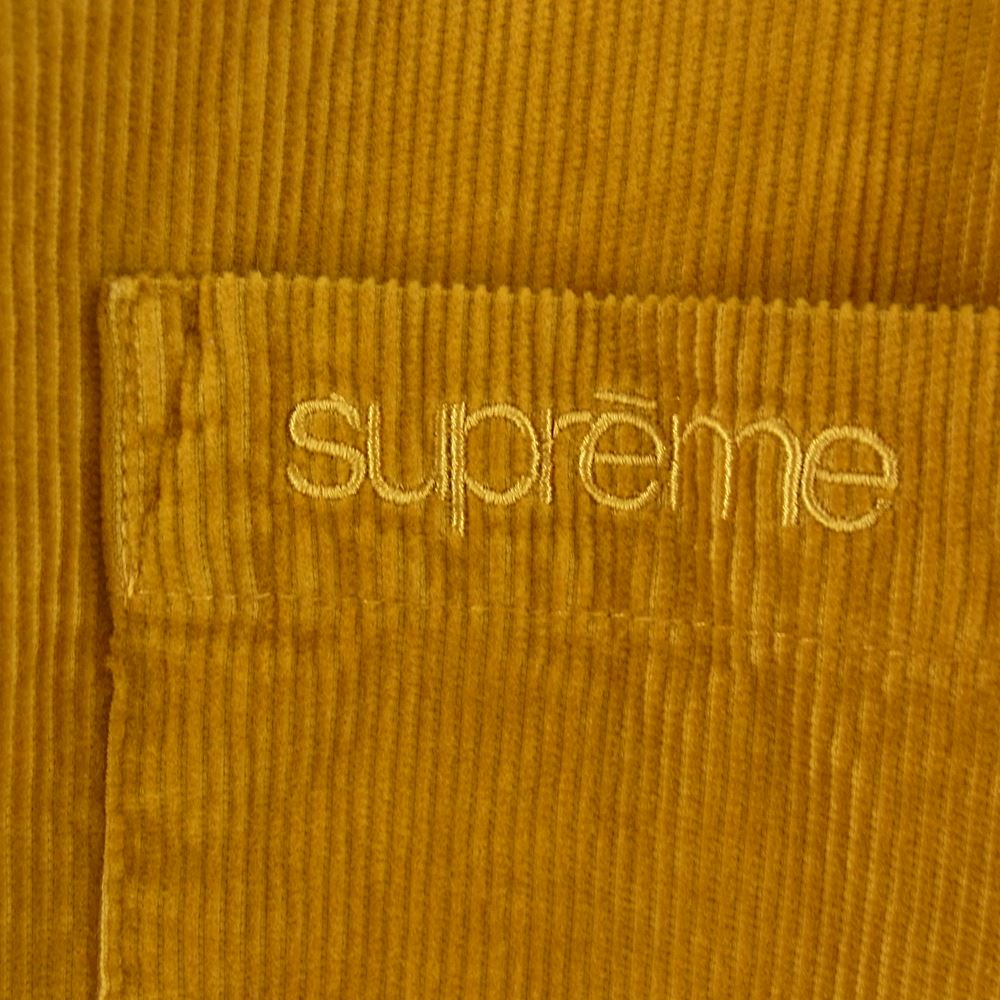 Supreme シュプリーム Corduroy Shirt コーデュロイ 長袖 シャツ イエロー系 M【中古】