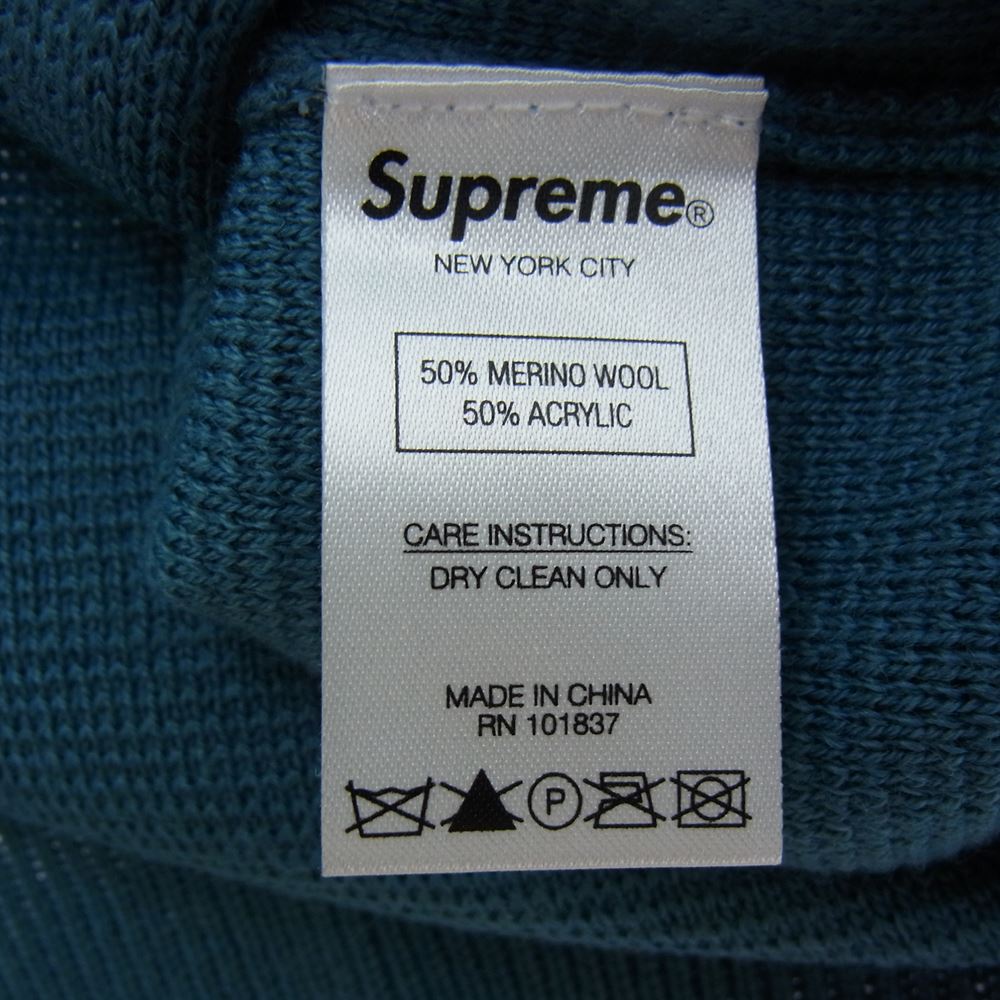 Supreme シュプリーム 19AW Color Blocked Zip Up Sweater カラー ブロック ジップ アップ スウェット ブルー系 L【中古】