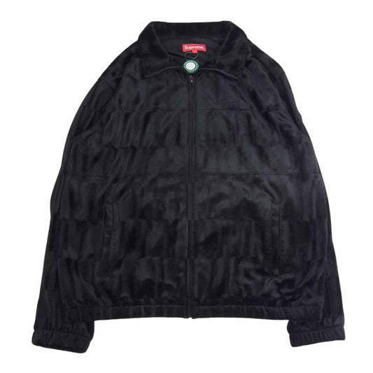Supreme シュプリーム 21AW Velour Track Jacket ベロア トラック ジャケット ブラック系 L【中古】