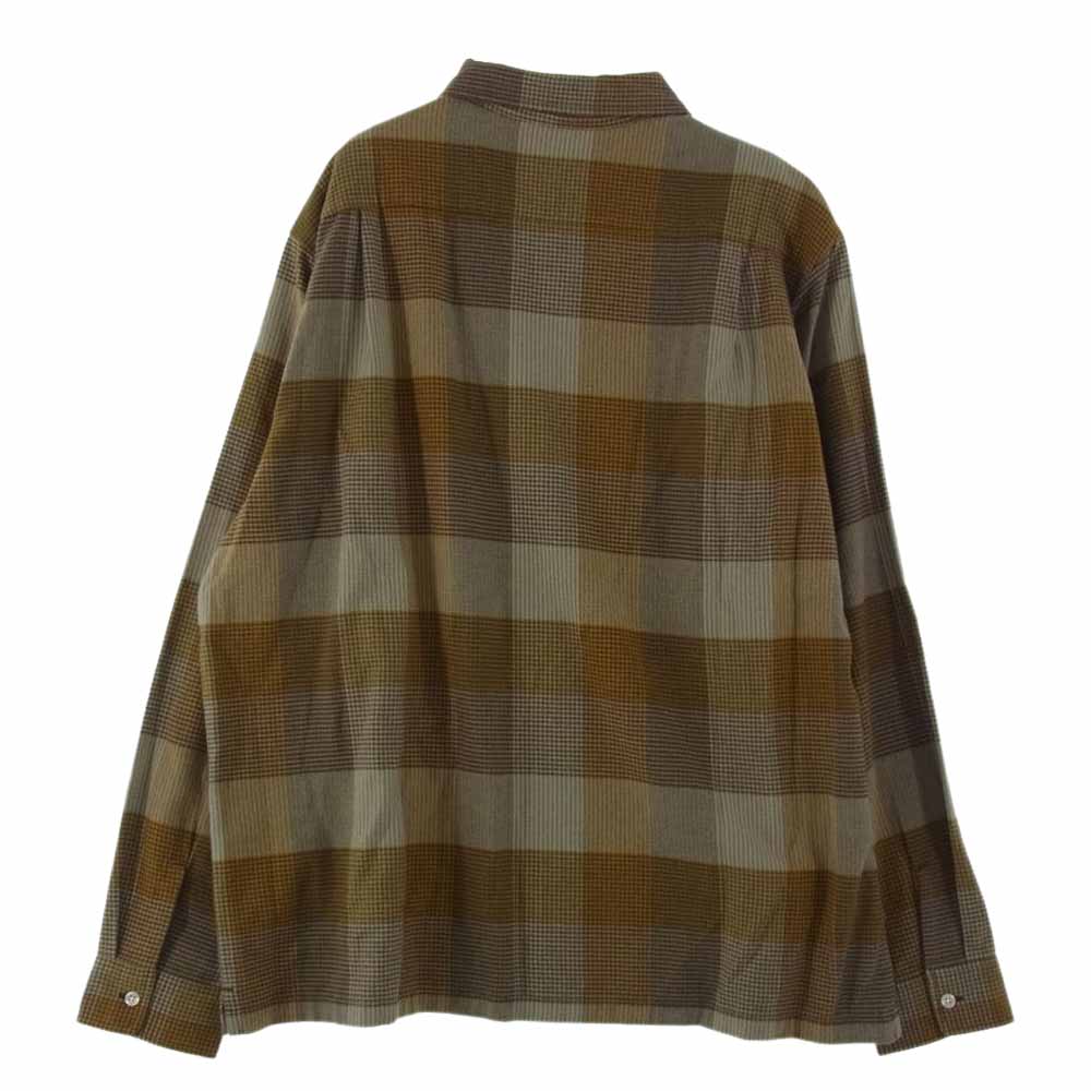 Supreme シュプリーム 22SS Plaid Flannel Shirt プレイド フランネル 長袖 シャツ グリーン系 L【美品】【中古】
