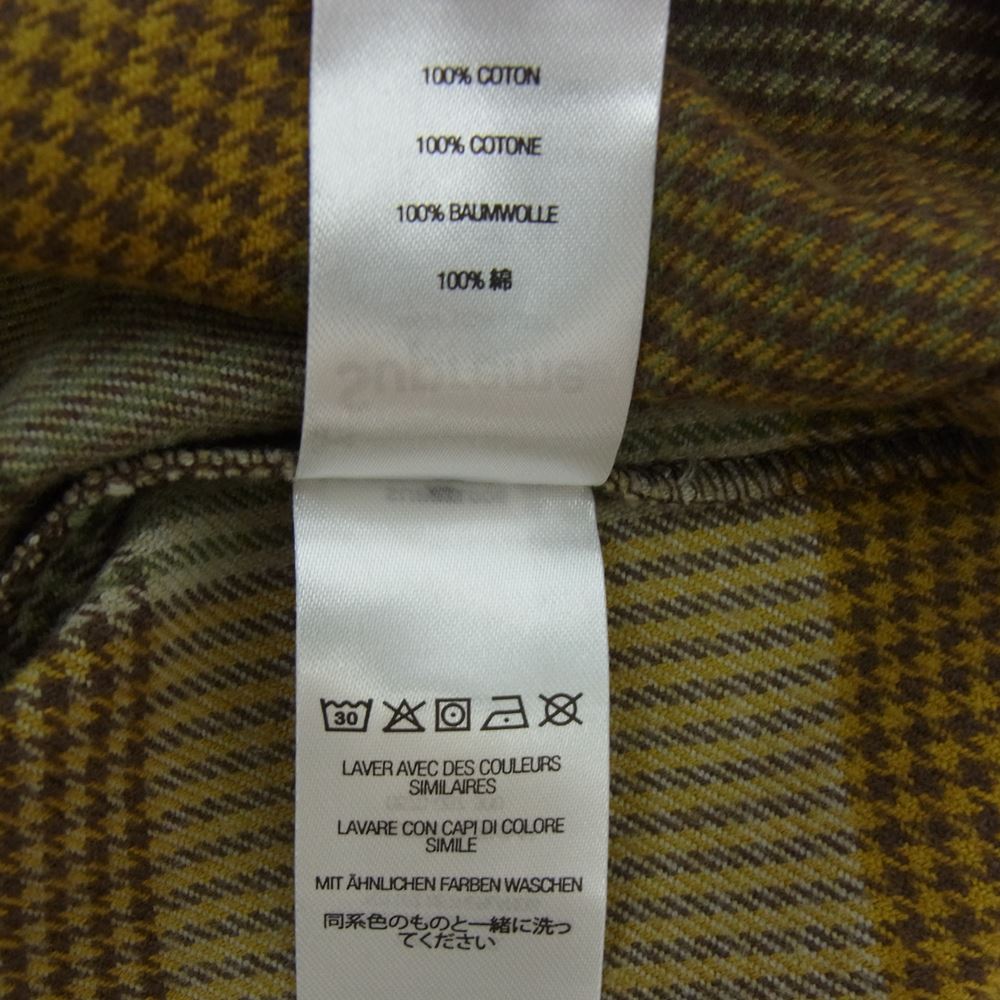 Supreme シュプリーム 22SS Plaid Flannel Shirt プレイド フランネル 長袖 シャツ グリーン系 L【美品】【中古】