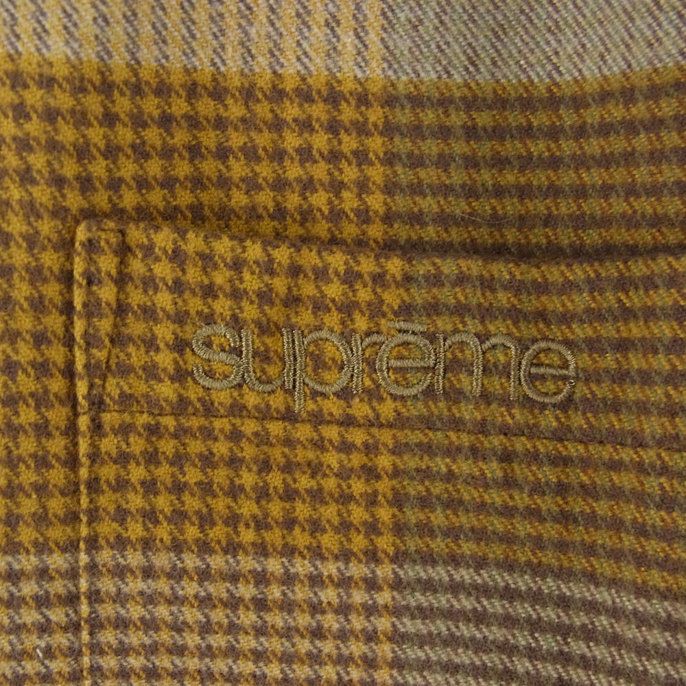 Supreme シュプリーム 22SS Plaid Flannel Shirt プレイド フランネル 長袖 シャツ グリーン系 L【美品】【中古】