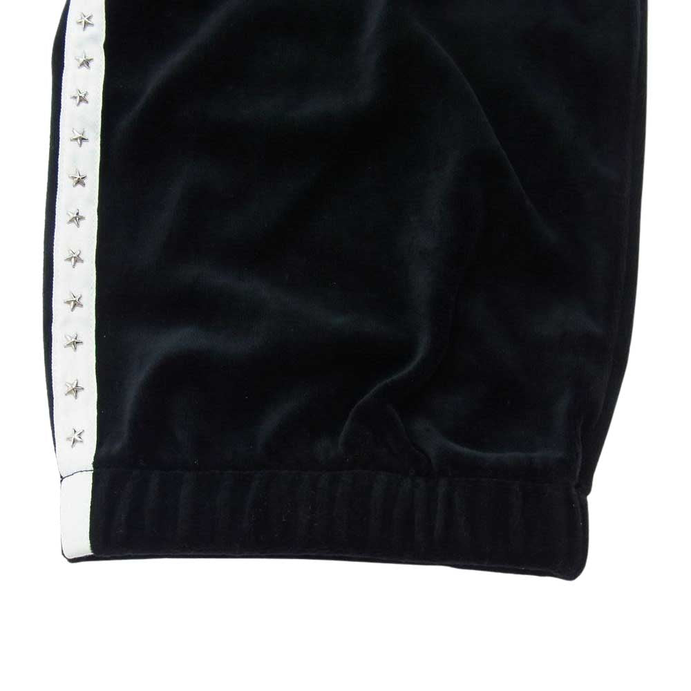 Supreme シュプリーム 22AW Studded Velour Track Pant スタッズ ベロア トラック ライン パンツ ブラック系 S【中古】