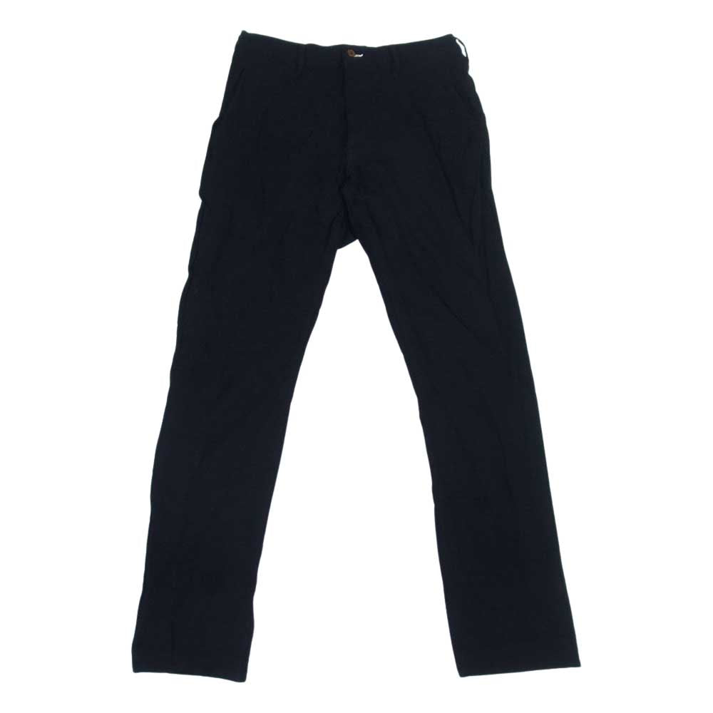 COMME des GARCONS HOMME PLUS コムデギャルソンオムプリュス 12AW PJ-P030 ポリ縮絨 ジップフライ ストレート パンツ ブラック系 S【中古】
