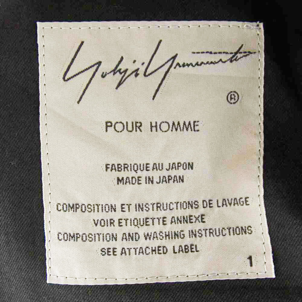 Yohji Yamamoto POUR HOMME ヨウジヤマモトプールオム 19SS HH-C09-039 ラグランスリーブ レーヨン混 スタンドカラー ロングジャケット コート ブラック系 １【中古】