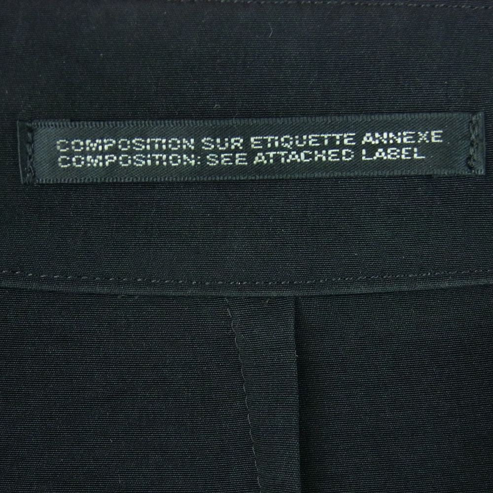 Yohji Yamamoto POUR HOMME ヨウジヤマモトプールオム 20SS HN-J59-500 rear logo print oversized shirt jacket リアロゴ ダブルジップ オーバーサイズ ロング シャツ ジャケット ブラック系 3【中古】