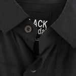 Yohji Yamamoto ヨウジヤマモト BLACK Scandal 18AW HV-B50-215 ブラックス キャンダル 血染め猫 BS プリント テンセル ロングシャツ ブラック系 ２【中古】