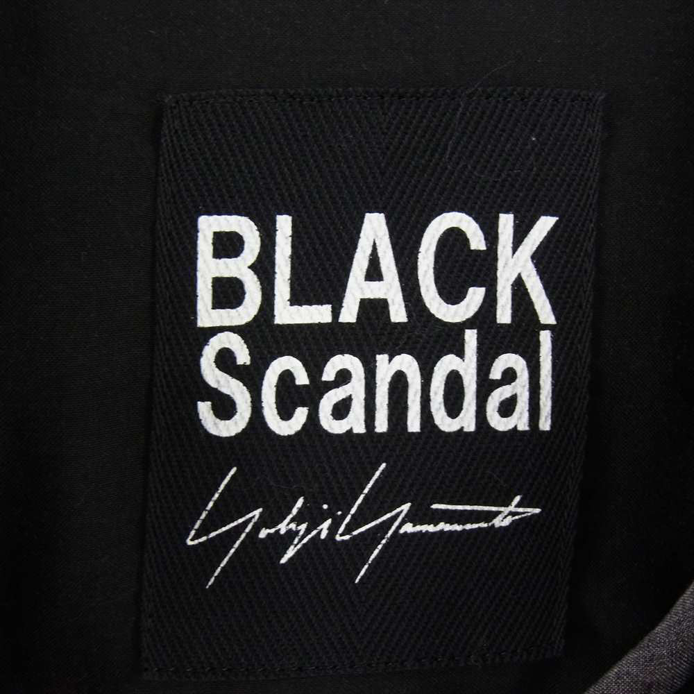 Yohji Yamamoto ヨウジヤマモト BLACK Scandal 18AW HV-B50-215 ブラックス キャンダル 血染め猫 BS プリント テンセル ロングシャツ ブラック系 ２【中古】