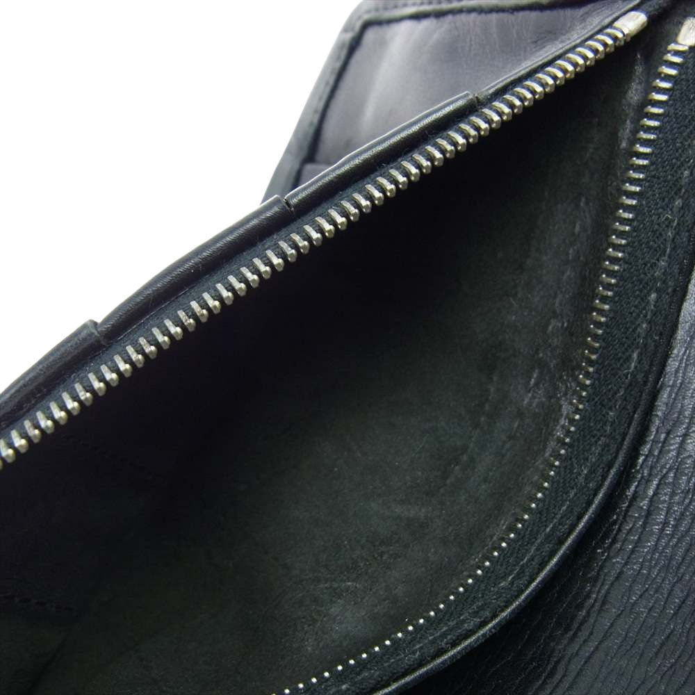 BILL WALL LEATHER ビルウォールレザー コンチョボタン レザー ロングウォレット 長財布 ブラック系【中古】
