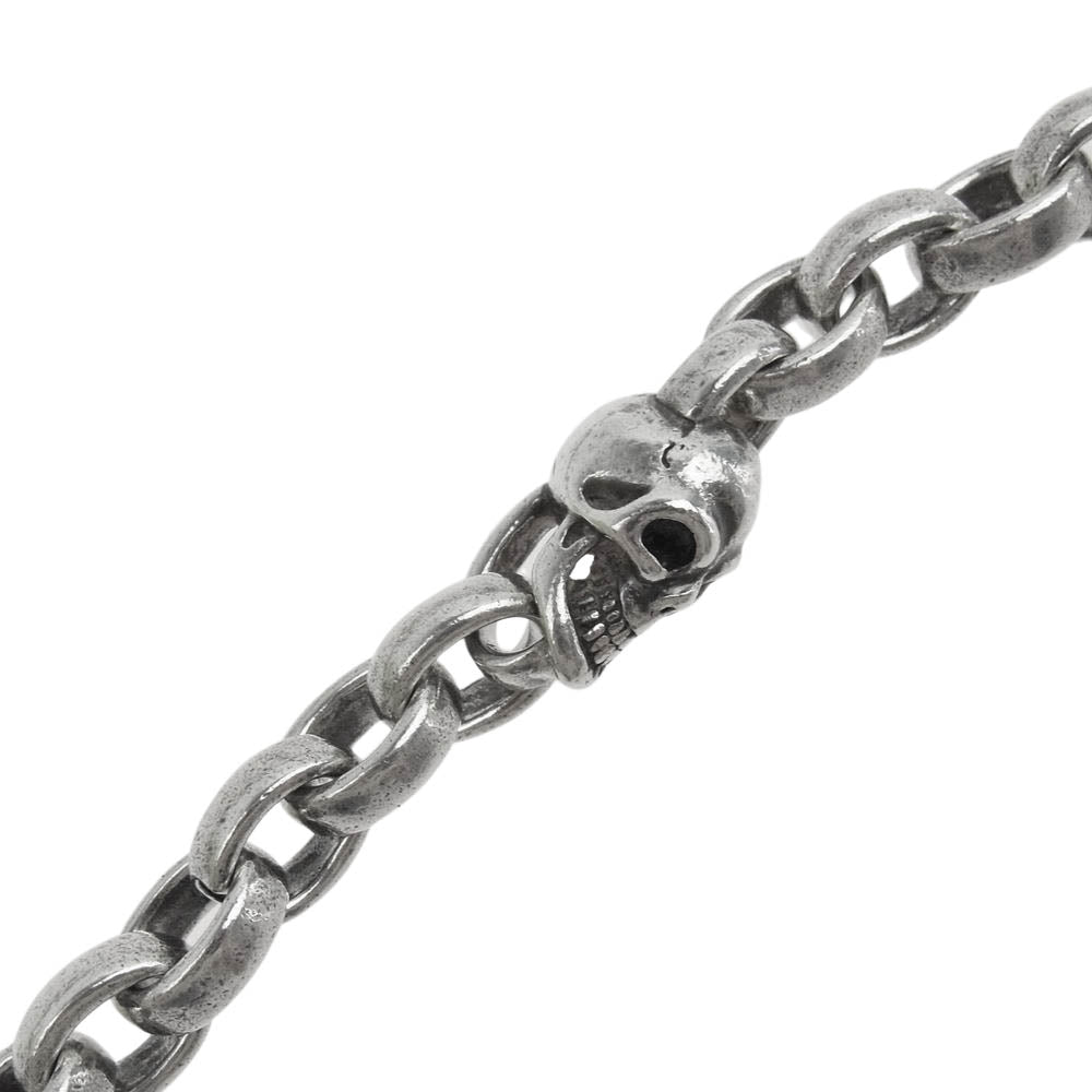 BILL WALL LEATHER ビルウォールレザー ヴィンテージスカル リンク スカルクリップ スカルTバー ウォレットチェーン シルバー系【中古】